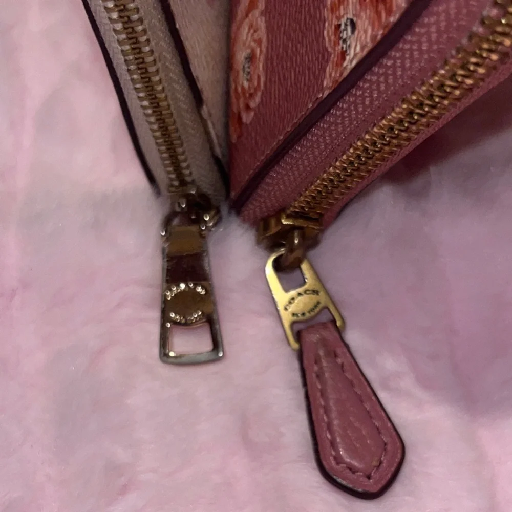 Coach Pink Floral Zip Wallet - Picture 7 of 14